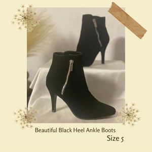 Beautiful Black Heel Ankle Boots